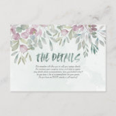 Eucalyptus stoffig blauw waterverf groen informatiekaartje (Voorkant)