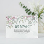 Eucalyptus stoffig blauw waterverf groen informatiekaartje (Staand voorkant)