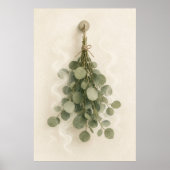 Eucalyptus Stoom Waterverf Cottagecore Poster (Voorkant)