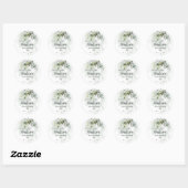 Eucalyptus Succulent Baby shower Hartelijk dank Ronde Sticker (Vel)