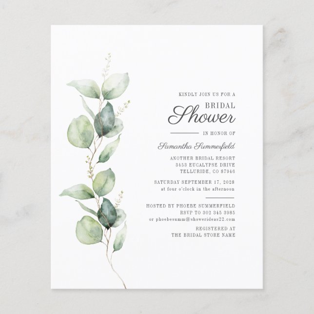 Eucalyptus Succulent Bridal Shower (Voorkant)