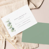 Eucalyptus Succulent Bruiloft RSVP Kaart Notitiekaartje