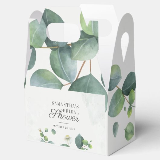 Eucalyptus Succulent Green Botanisch Vrijgezellenf Bedankdoosjes (Geopend)