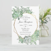 Eucalyptus Succulent Greenerent Border Vrijgezelle Kaart (Staand voorkant)