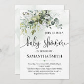 Eucalyptus succulent greenery baby shower kaart (Voorkant / Achterkant)