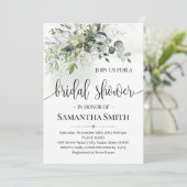 Eucalyptus succulent greenery vrijgezellenfeest kaart (Staand voorkant)