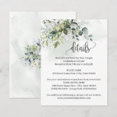 Eucalyptus Succulent groen Details invoegen Kaart (Voorkant / Achterkant)