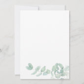 Eucalyptus Succulente Groene Bruiloftsborrel Kaart (Achterkant)