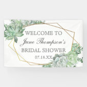 Eucalyptus Succulente Groene Rand Bruidsboeket Fee Spandoek (Horizontaal)