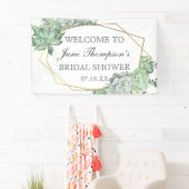 Eucalyptus Succulente Groene Rand Bruidsdouche Spandoek (Insitu)