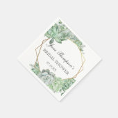 Eucalyptus Succulente Groene Rand Bruidsfeest Servet (Hoek)