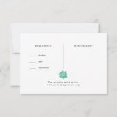 Eucalyptus + succulente maaltijd keuze RSVP-kaart RSVP Kaartje (Achterkant)