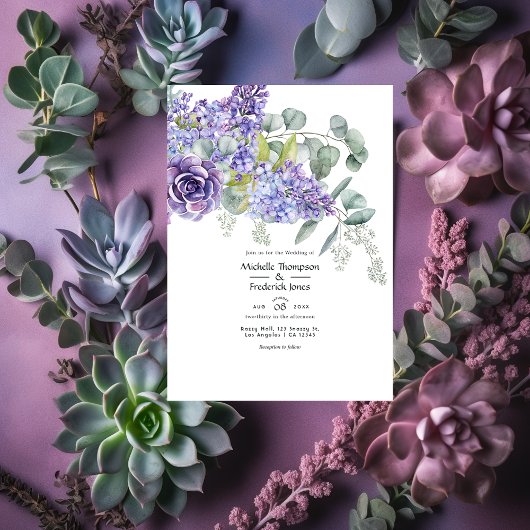 Eucalyptus Succulenten QR Code RSVP Bruiloft Kaart