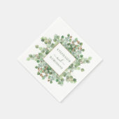 Eucalyptus Summer Greenery Wedding Servet (Hoek)