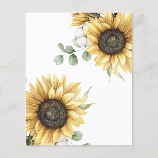 Eucalyptus Sunflower Botanical Weditation Invitati (Achterkant)