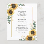 Eucalyptus Sunflower Botanical Weditation Invitati (Voorkant)