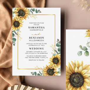 Eucalyptus Sunflower Botanical Weditation Invitati