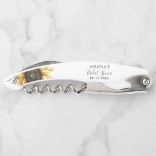 Eucalyptus Sunflower Bruiloft Feest Dank Je Kurkentrekker