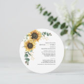 Eucalyptus Sunflower Brunch Bubble Vrijgezellenfee Kaart (Staand voorkant)