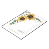 Eucalyptus Sunflower Floral Geometric Notitieboek (Linkerzijde)