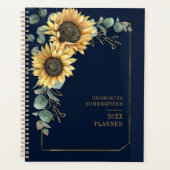 Eucalyptus Sunflower Floral Geometric Planner (Voorkant)