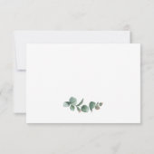 Eucalyptus Sunflower Greenery Floral Wedding Bedankkaart (Achterkant)