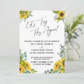 Eucalyptus Sunflower Laten we deze kaart nog eens  (Staand voorkant)