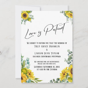 Eucalyptus Sunflower Love is Patiëntenaankondiging Kaart