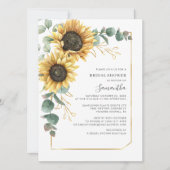 Eucalyptus Sunflower Script-Vrijgezellenfeest Kaart (Voorkant)