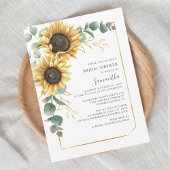 Eucalyptus Sunflower Script-Vrijgezellenfeest Kaart