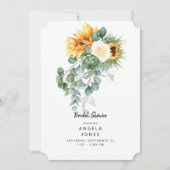 Eucalyptus Sunflower Tuscan Vrijgezellenfeest Kaart (Voorkant)