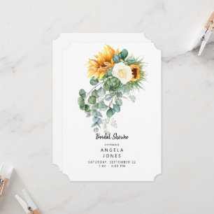 Eucalyptus Sunflower Tuscan Vrijgezellenfeest Kaart