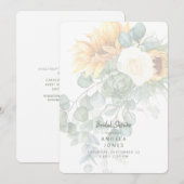 Eucalyptus Sunflower Tuscan Vrijgezellenfeest Rond Kaart (Voorkant / Achterkant)