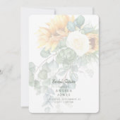 Eucalyptus Sunflower Tuscan Vrijgezellenfeest Rond Kaart (Voorkant)