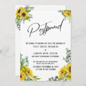 Eucalyptus Sunflower Uitgestelde bruiloft Kaart (Voorkant / Achterkant)