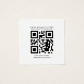 Eucalyptus Sunflower Weddenschap QR Code RSVP Card Vierkante Visitekaartjes (Achterkant)