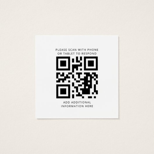 Eucalyptus Sunflower Weddenschap QR Code RSVP Card Vierkante Visitekaartjes (Achterkant)