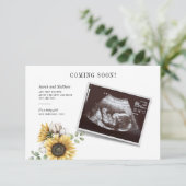 Eucalyptus Sunflower Zwangere Sonogram Baby (Staand voorkant)