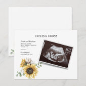 Eucalyptus Sunflower Zwangere Sonogram Baby (Voorkant / Achterkant)