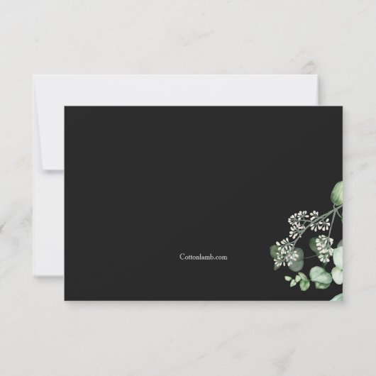 Eucalyptus Sympathie Hartelijk dank Bedankkaart (Achterkant)