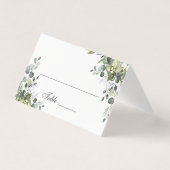 Eucalyptus Table Number en Name Place Cards Kaart (Voorkant)