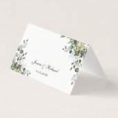 Eucalyptus Table Number en Name Place Cards Kaart (Achterkant)