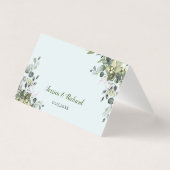 Eucalyptus Table Number en Name Place Cards Kaart (Achterkant)