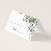 Eucalyptus Table Number en Name Place Cards Kaart (Voorkant)