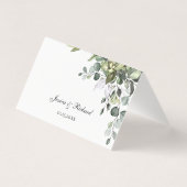 Eucalyptus Table Number en Name Place Cards Kaart (Achterkant)
