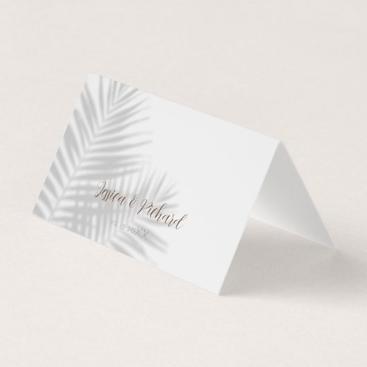 Eucalyptus Table Number en Name Place Cards Kaart (Achterkant)