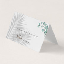 Eucalyptus Table Number en Name Place Cards