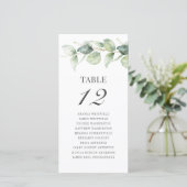 Eucalyptus Table Number Weddenschap-kaart (Staand voorkant)