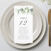 Eucalyptus Table Number Weddenschap-kaart