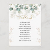 Eucalyptus Table Wedding Seating Chart Kaart (Voorkant)